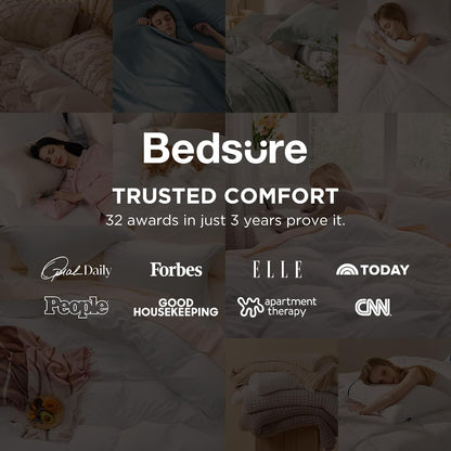 bedsure prewashed duvet cover king, cotton-like soft bedding, package contents