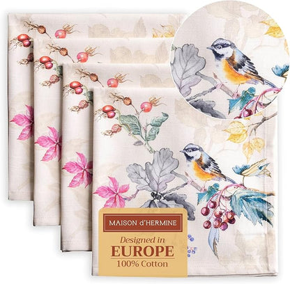 Maison d' Hermine Cloth Napkins Set of 4 100% Cotton by MaisondHermine