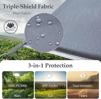 Camping Tarp Tent Portable Multifunctional Bushcraft Backpacking Tear-Resistant - Image 4
