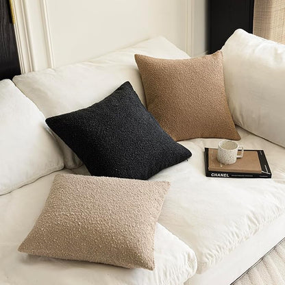 Foindtower Pack of 2, Decorative Textured Boucle Throw Pillow Covers Accent - Image 6