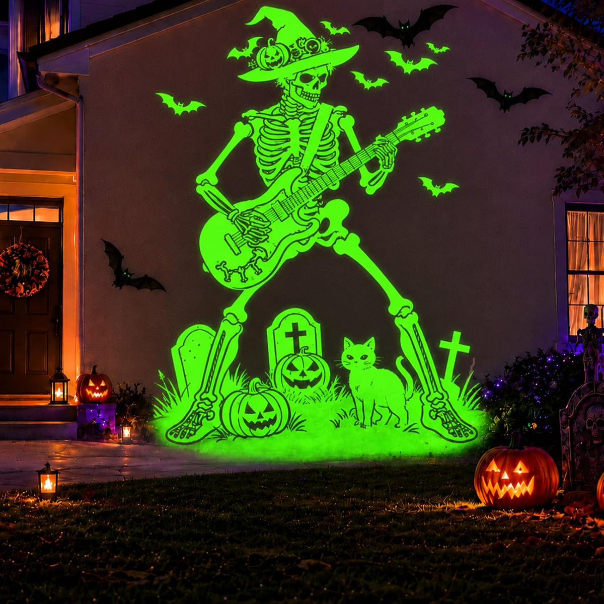 12 in 1 Halloween Projector Outdoor - 3D Dynamic Halloween Decorations,Clearer Skull/Spider/Pumpkin/Witch Cauldron HD Patterns,Holiday Lights for Window Garage Door Cover