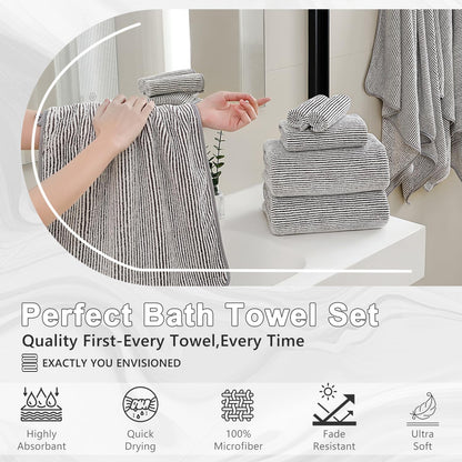 4 piece bath towel set 35"x70"oversized bath towel showing dimensions