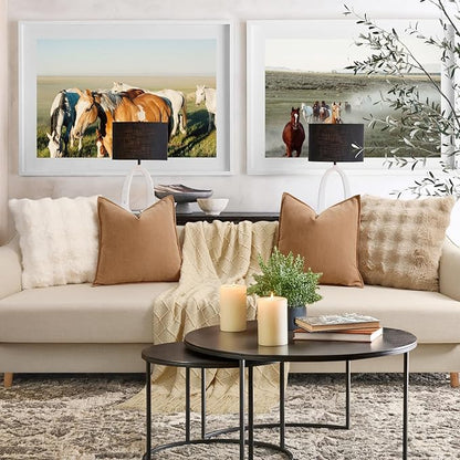 ZWJD Camel Pillow Covers 16x16 Set of 2 Chenille Throw Pillow Covers - Image 6