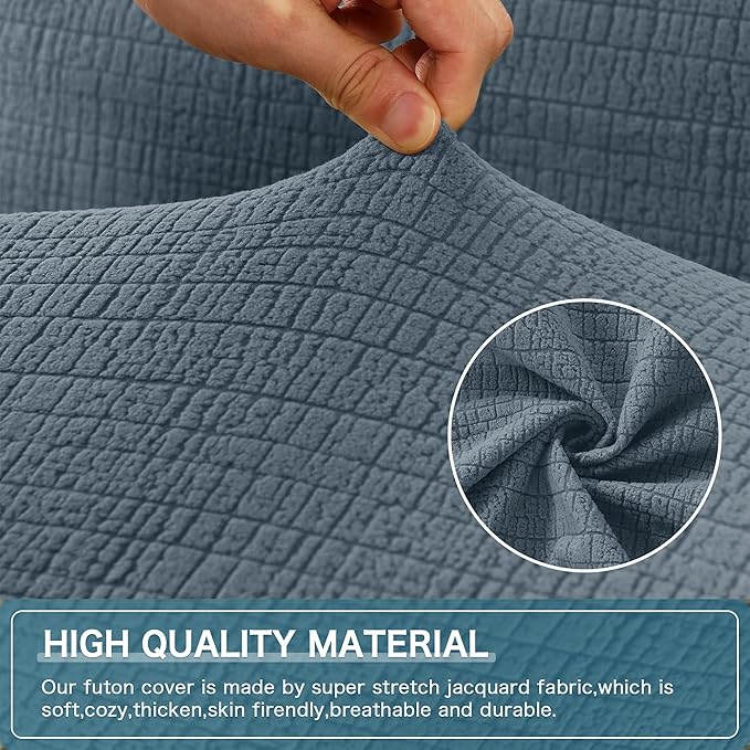H.VERSAILTEX 100% Waterproof Stretch Futon Slipcover Armless Sofa Cover - Image 3