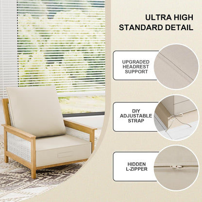 6'' deep seat cushion outdoor set, olefin water, package contents