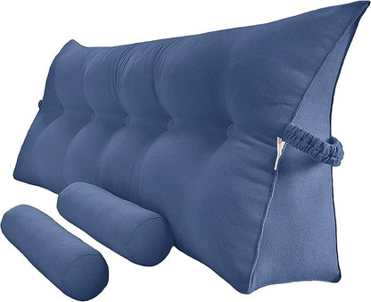 Triangular Reading Bed Rest Pillow Large Bolster Cushion Headboard Backrest by PEACHWELL
