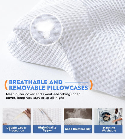 osteo cervical pillow for neck pain relief, hollow, package contents