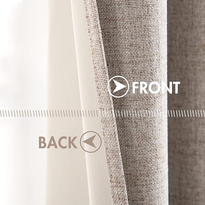 MIULEE Blackout Curtains for Bedroom Polyester Texture Thermal Insulated - Image 6