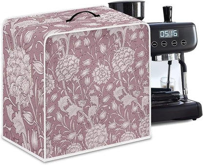 Red William Morris Coffee Maker Cover – Dust Protection Stain Resistant by PJHEQOXE
