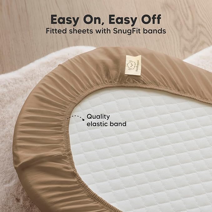 2-Pack Organic Bassinet Sheets for Girls, Boys - Image 5
