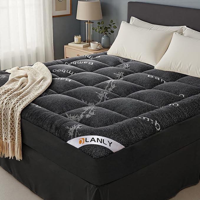 OLANLY California King Mattress Topper, Viscose Made from Bamboo, Cooling Soft by OLANLY
