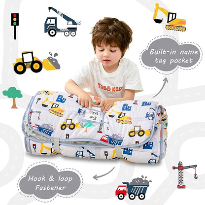 Toddler Nap Mat with Pillow and Blanket, Extra Large Rolled Napping Mats - Image 3