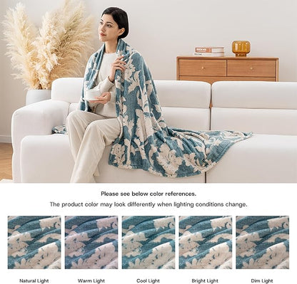 Luxury Printed Fleece Warm Blanket, Soft Lightweight Velvety Plush Throw - Image 7