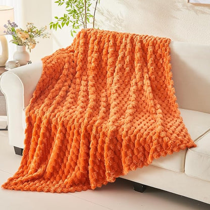 NEWCOSPLAY Super Soft Fall Twin Blanket Orange Premium Silky Flannel Fleece 3D - Image 3