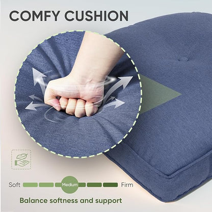 Outdoor Chair Cushion Set of 3, Waterproof Outdoor Seat Cushions 25x22 - Image 5