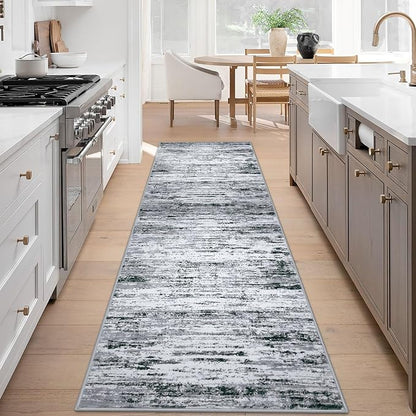 Modern Abstract Runner Rug 3x8 - Image 2