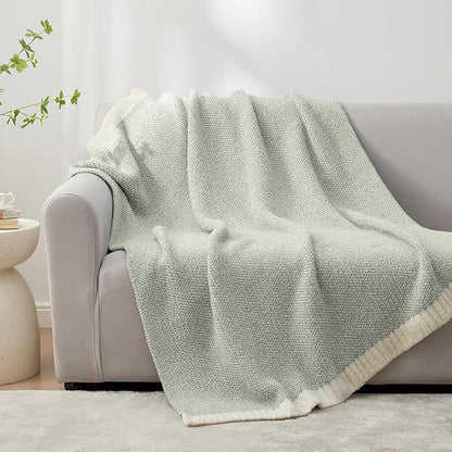 Snuggle Sac Heather Sage Green Throw Blanket - Image 9