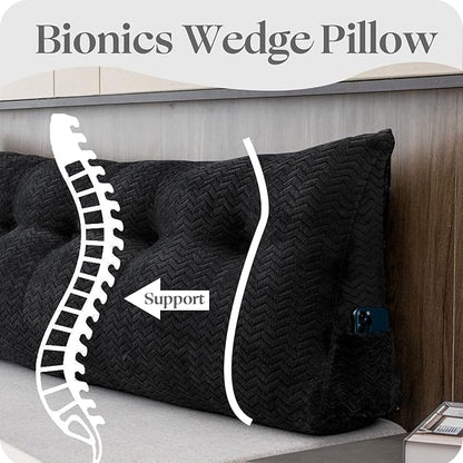 Large Bolster Triangular Headboard Wedge Backrest Positioning Support Bed Rest - Image 6