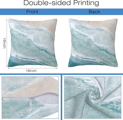 Throw Pillow Covers Vintage Flowers Pillow Covers 16x16 Inch Set of 2 Throw - Image 2