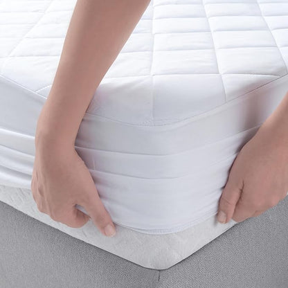 YATAS BEDDING Perle Quilted Fitted Mattress Protector, Machine Washable and - Image 7