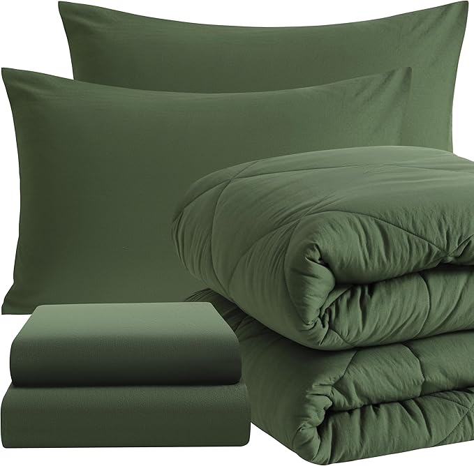NTBAY Twin Comforter Set with Sheets, 5 Pieces Soft and Breathable Twin Bedding by NTBAY