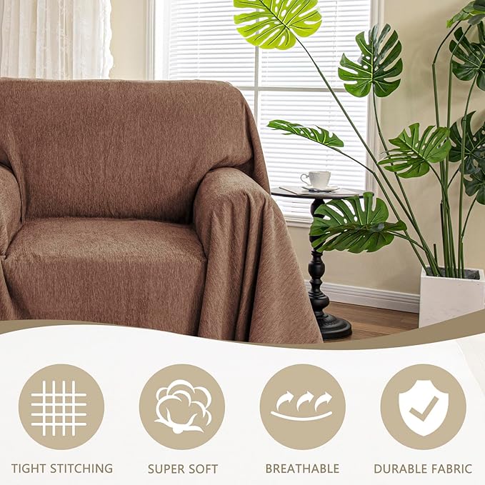 MYSKY HOME Chair Couch Covers Sectional Couch Covers - Image 2