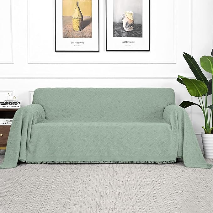 MYSKY HOME Couch Cover Sage Green Sofa Covers, Sectional Couch Covers by MYSKYHOME