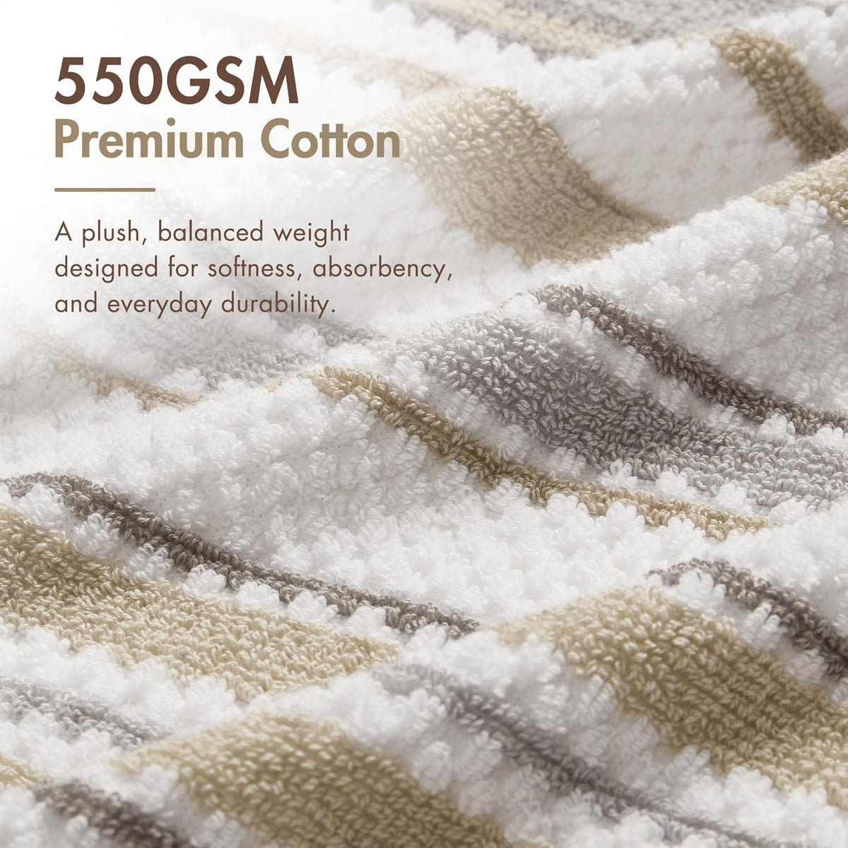 madison park sutton stripe 6 piece cotton bath showing dimensions