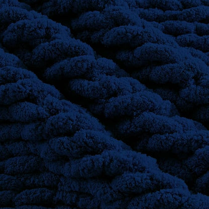 Carriediosa Chunky Knit Throw Blanket 50" X 60", 100% Hand Made Large Chenille - Image 7