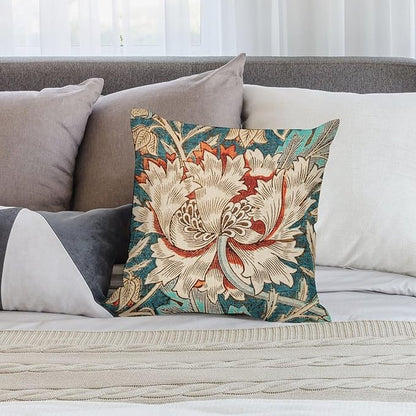 William Morris Floral Original Throw Pillow Covers Boho Chic Retro Floral Cozy - Image 4
