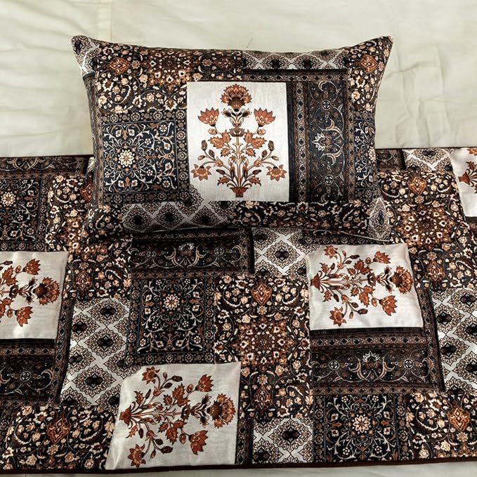 The HomeCentric King/Queen/Twin Brown Decorative Full 68"x18" Bed Runner - Image 5