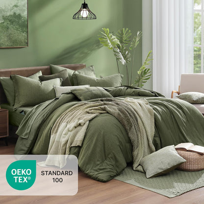 monbix king size comforter set olive green 7, package contents
