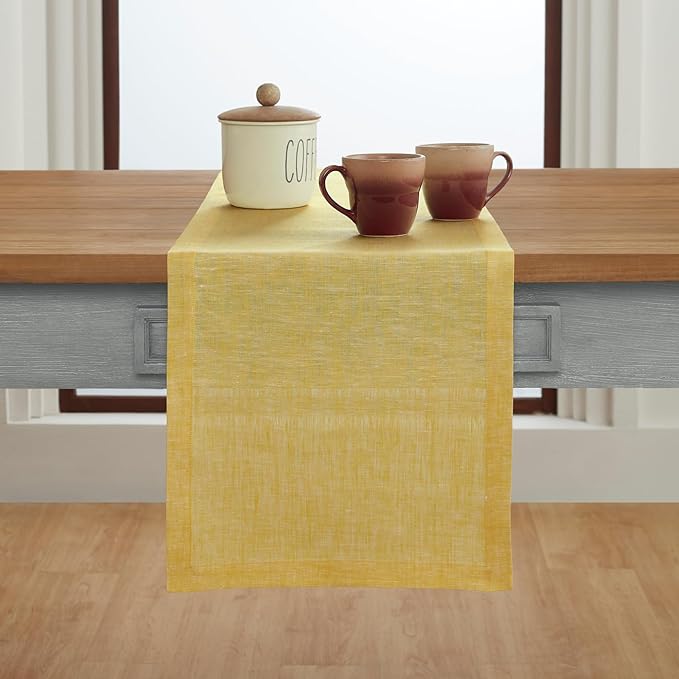 Solino Home Linen Table Runner 120 Inches Long - Image 2