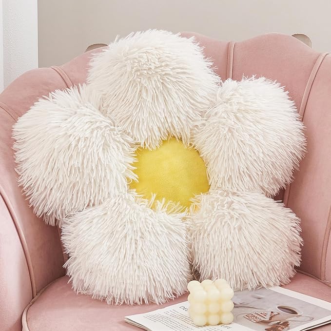 MorroMorn Flower Pillow Shaped Throw Pillows by MorroMorn
