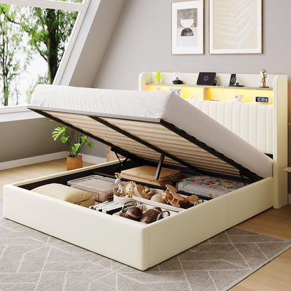 sha cerlin full size led lift up storage, main product view