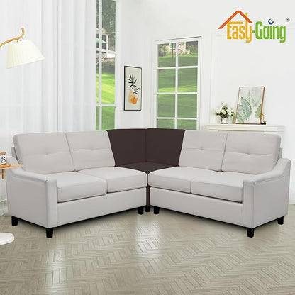 Easy-Going Stretch Sectional Corner Sofa Slipcover 1-Piece Couch Sofa Cover - Image 3