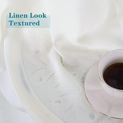 BGment Natural Linen Look Semi Sheer Curtains - Image 2