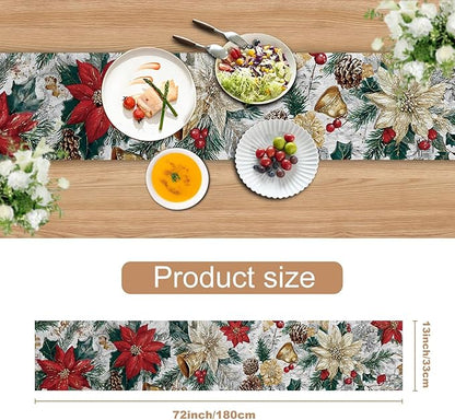 Christmas Table Runner – 13x72 Inch Holiday Table Decor - Image 2