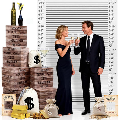 Eaasty 19 Pcs Halloween Speakeasy Trunk or Treat Decorations Set
