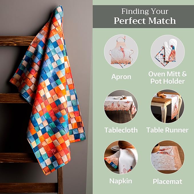 Maison d' Hermine Kitchen Towels Set of 3 100% Cotton 20" x 27.5" Reusable - Image 5