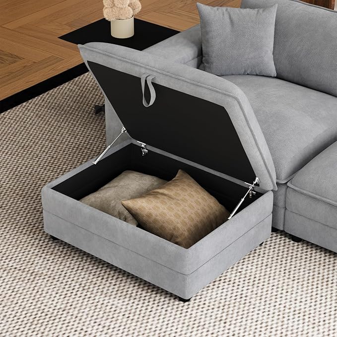 115" L Shaped Cloud Sofa Couch - Image 6