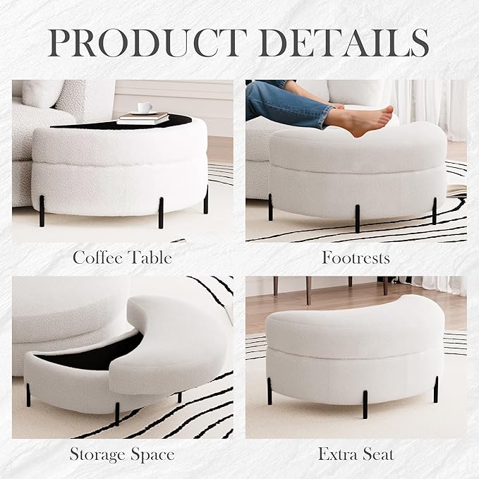 Aoiy & Wifon 50.2'' W Oversized Swivel Barrel Chair - Image 6