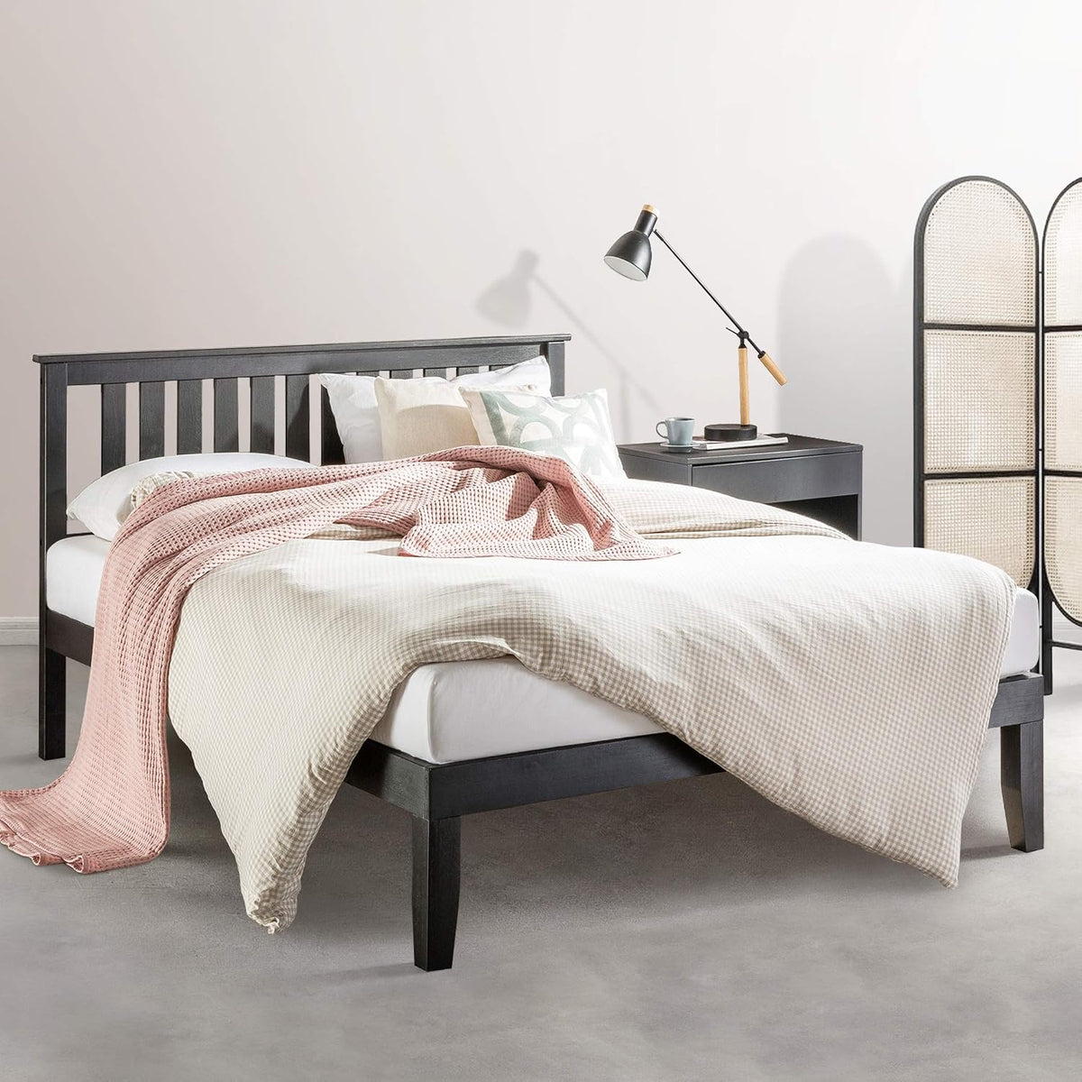 mellow marley 14 inch solid wood platform bed, main product view