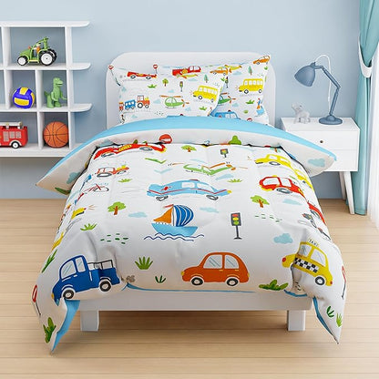 SANDJEST Transportation Duvet Cover Sets Full Size - Image 7