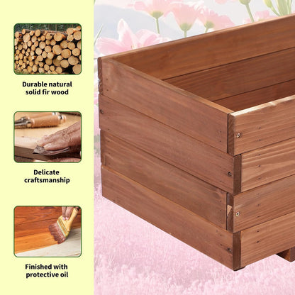 raised garden beds outdoor, rectangular planter for garden on a desk or shelf