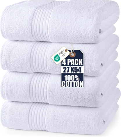 utopia towels luxurious bath towels set, 27x54 in shown in use