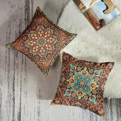 Sanwarm Throw Pillow Covers Home Decor Set of 4 Tribal Eastern Geometric - Image 3
