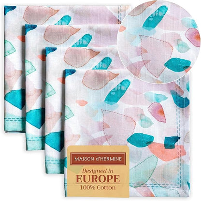 Maison d' Hermine Cloth Napkins Set of 4 100% Cotton Everyday Reusable Square by MaisondHermine