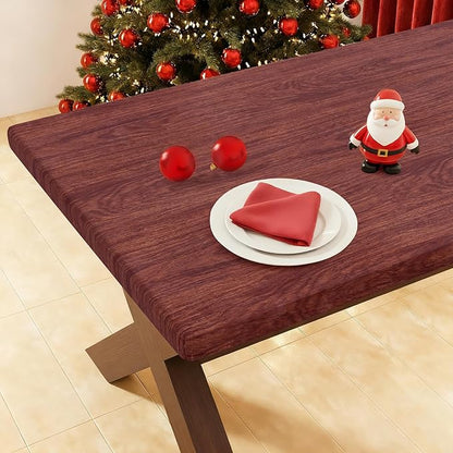 Smiry Rectangle Picnic Tablecloth, Waterproof Elastic Fitted Table Covers by Smiry