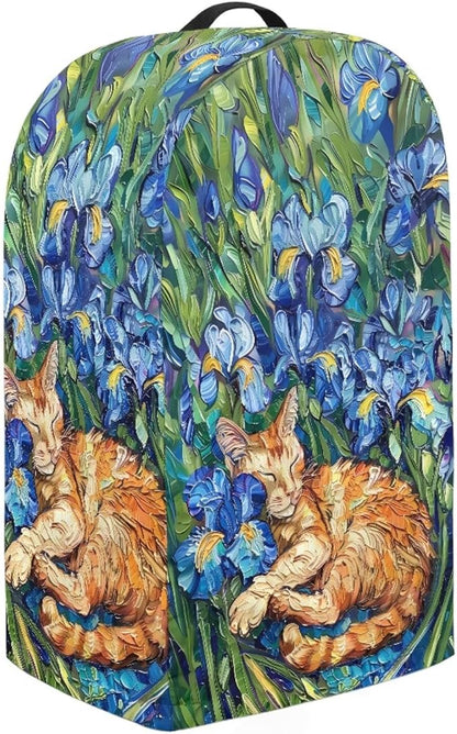 Irises Orange Cats Blender Cover Dust Proof Small Appliance Cover Foldable Dust - Image 4
